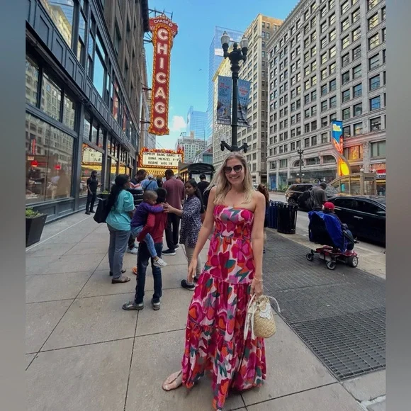 Vibrant Strapless Maxi Dress - Picture 3 of 3